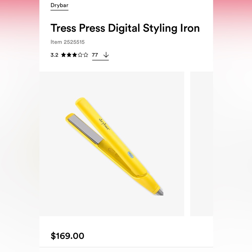 Drybar straightening iron- The Tress Press